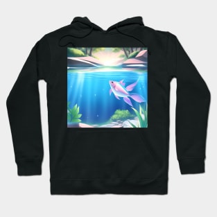 Pastel colored fish Hoodie